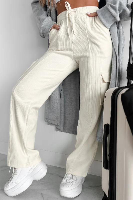 Sunday Signature Cargo Sweatpants (Ivory)