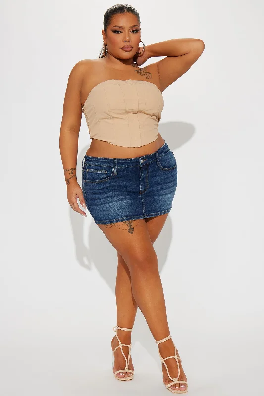 The OG Denim Micro Mini Skirt - Dark Wash