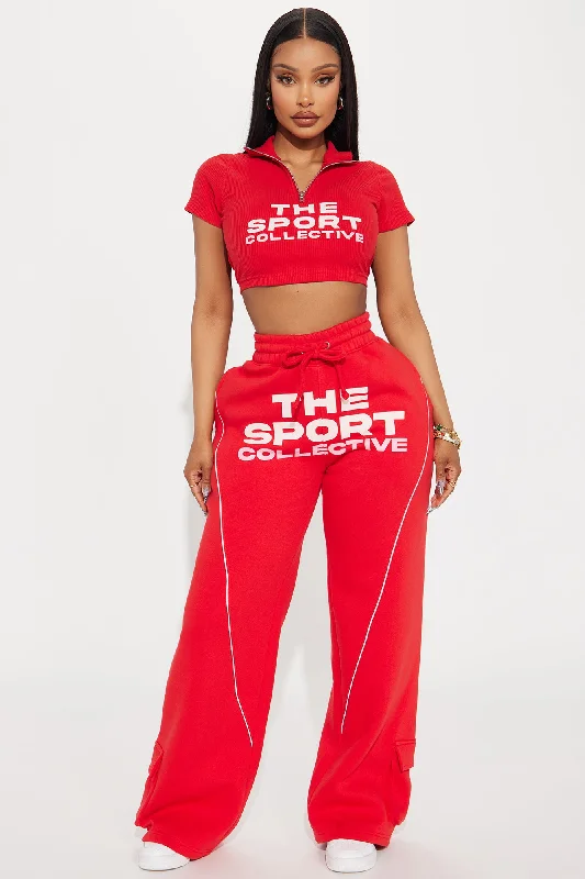 The Sport Collective Zip-Front Top - Red