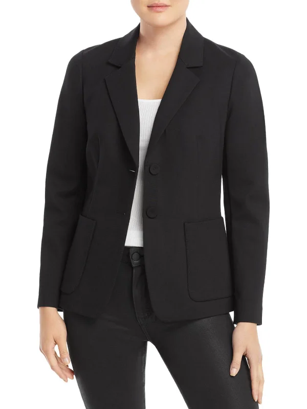 Womens Pintuck Short Two-Button Blazer