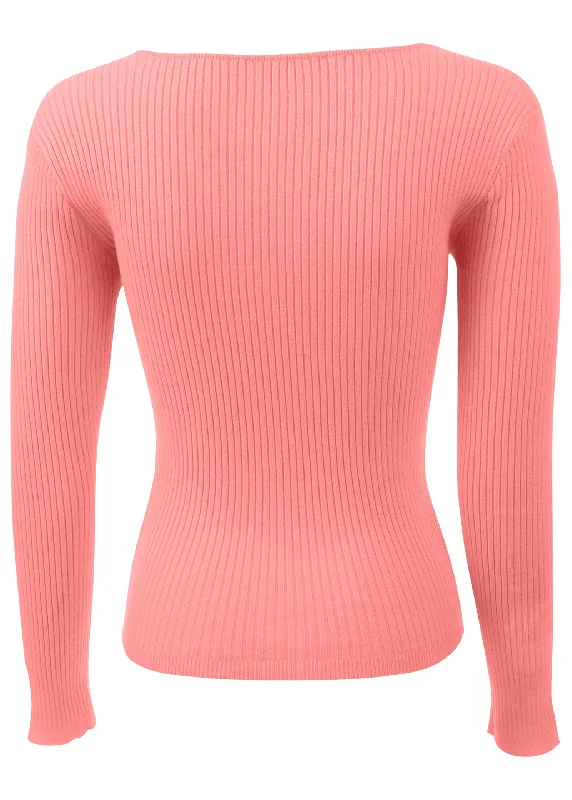 Long sleeve sweater - Coral