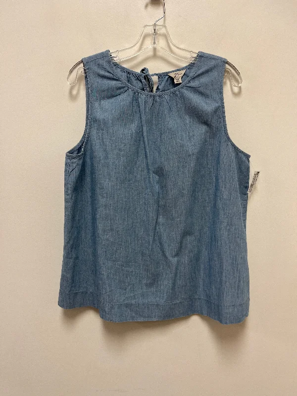 Blue Top Sleeveless J. Crew, Size M