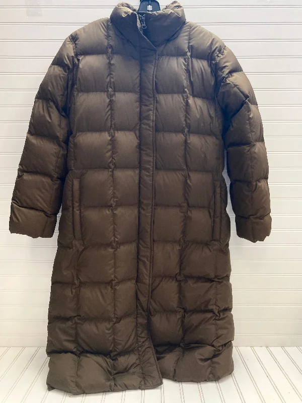 Brown Coat Puffer & Quilted Lands End, Size M