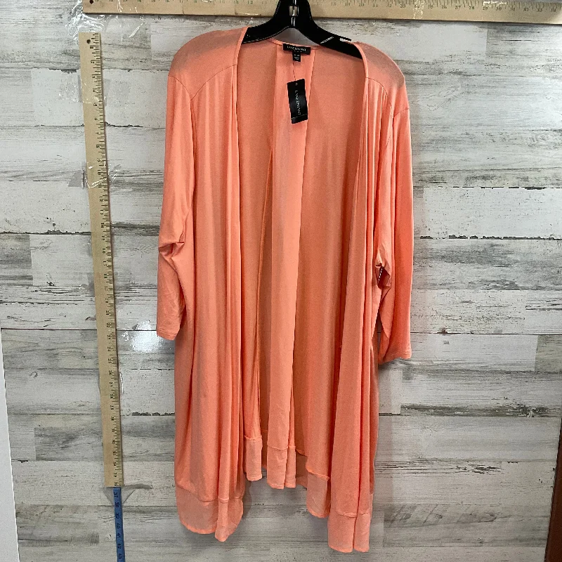 Cardigan By Lane Bryant In Orange, Size: 2x