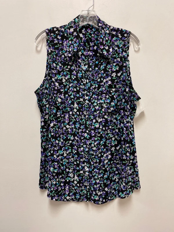 Floral Print Top Sleeveless Express, Size Xl