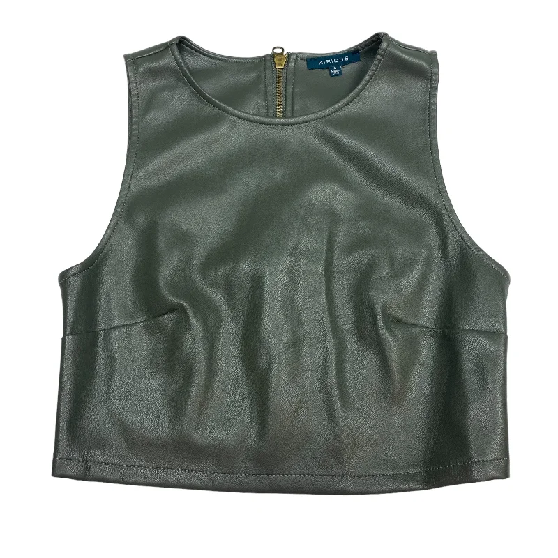 Green Top Sleeveless Clothes Mentor, Size S