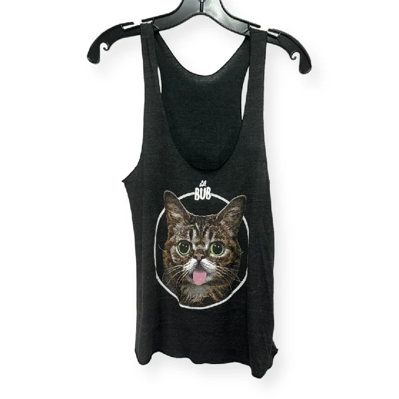 Lil Bub Animal Print Top Sleeveless American Apparel, Size M