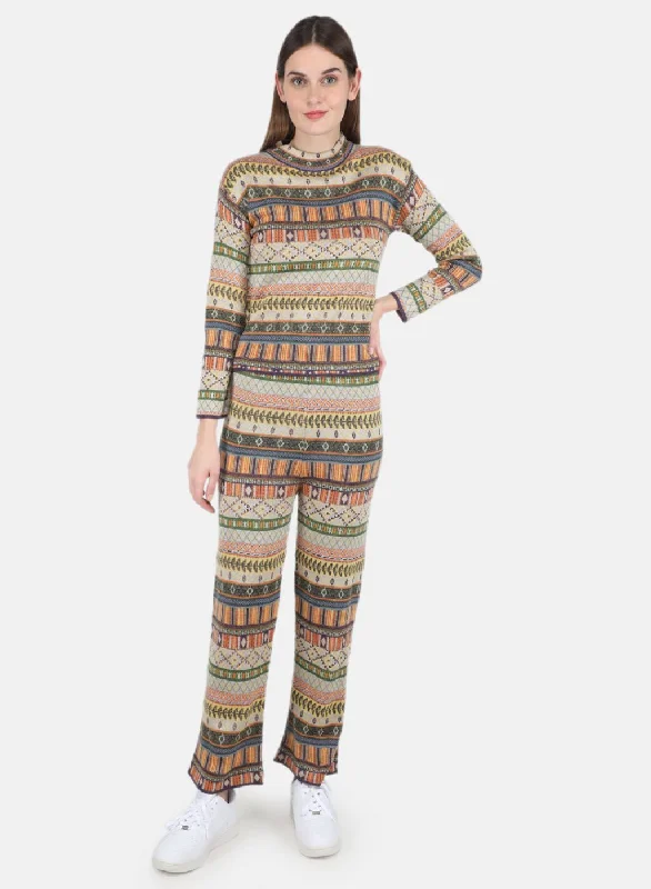 Women Multi Color Jaquard CoordiNAte Set