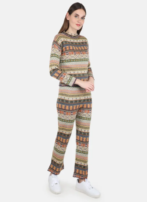 Women Multi Color Jaquard CoordiNAte Set