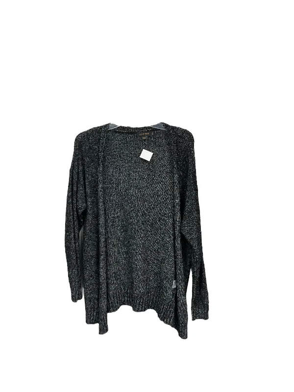 Sweater Cardigan By Love Tree In Black, Size: Xl