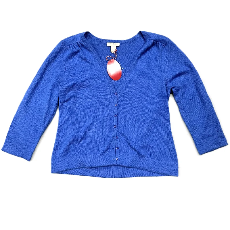 Sweater Cardigan Cashmere By Simply Cashmere In Blue, Size: Xl