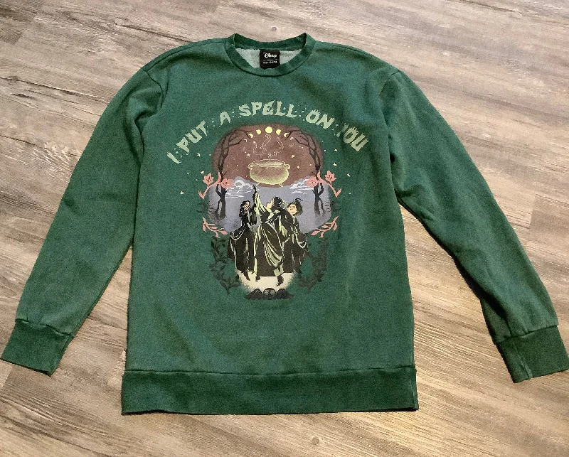 Sweatshirt Crewneck By Disney Store In Green, Size: Xs