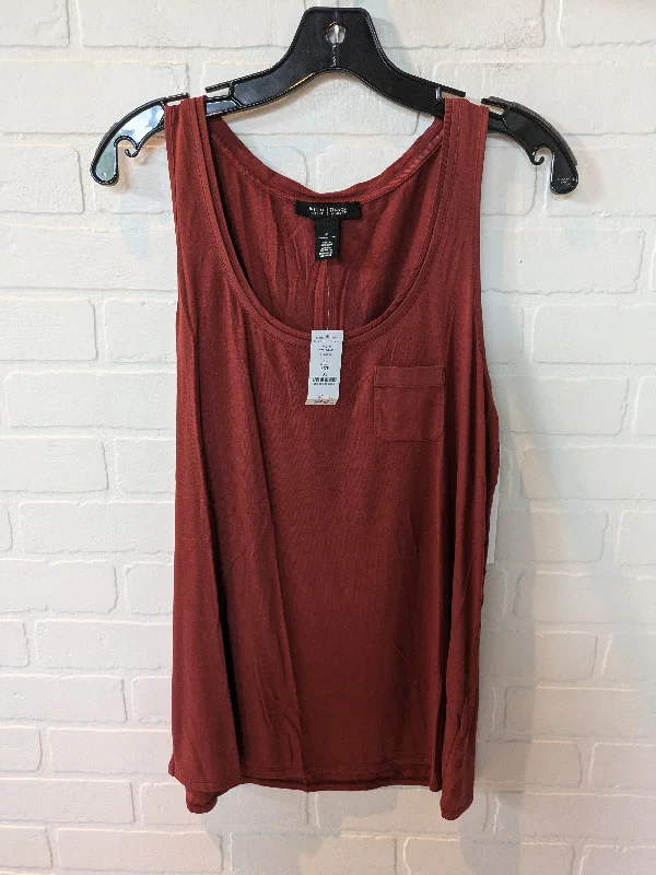 Top Sleeveless Basic By White House Black Market In Orange, Size: M