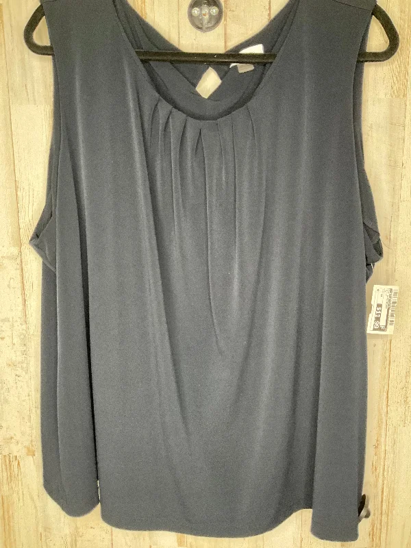 Top Sleeveless By Calvin Klein In Black, Size: 3x