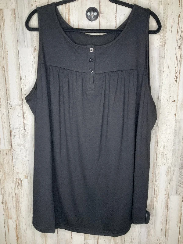 Top Sleeveless By Clothes Mentor In Black, Size: 3x