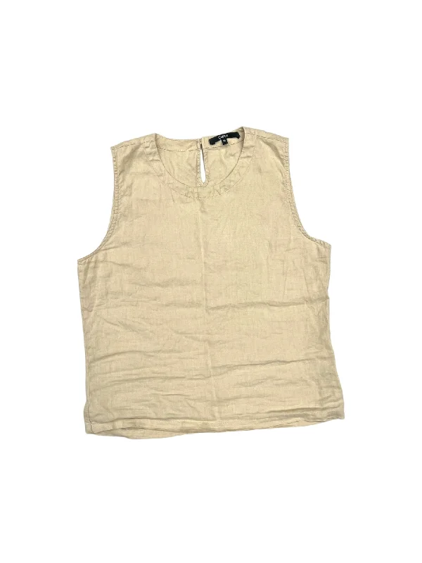 Top Sleeveless By QUINCE In Beige, Size: S