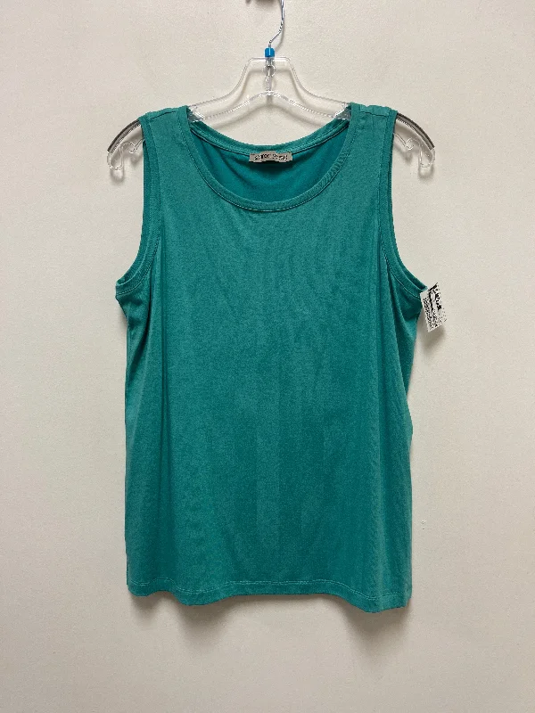 Top Sleeveless By Sharon Young In Green, Size: M