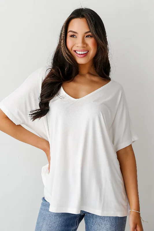 Mackenzie Everyday White Tee - DU DEAL