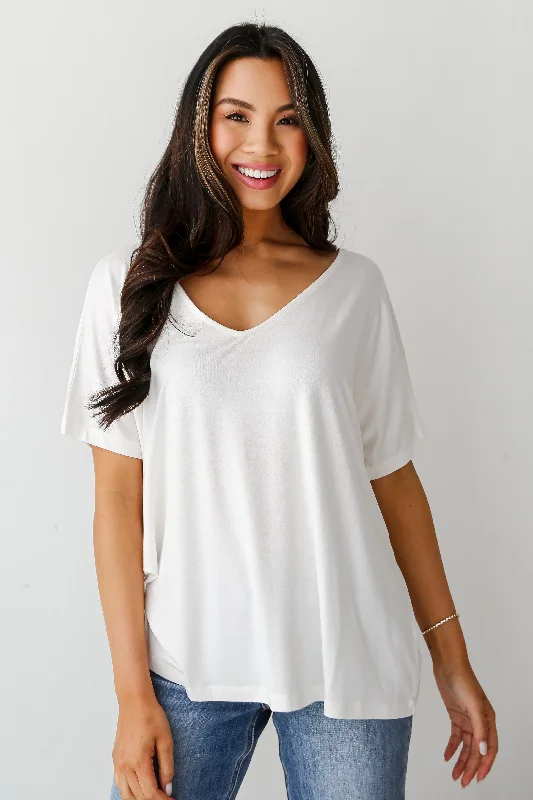 Mackenzie Everyday White Tee - DU DEAL